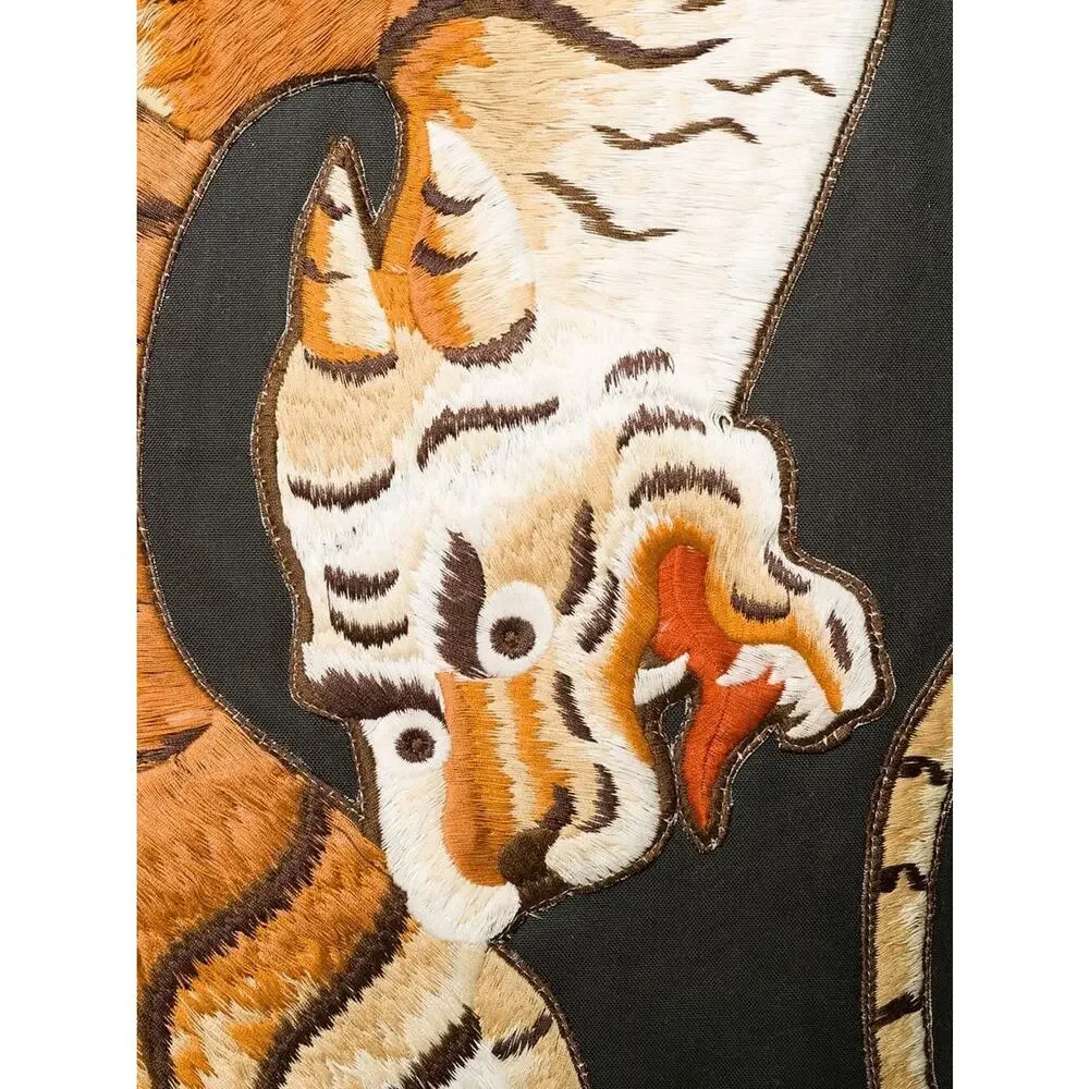 New With Tags Gucci Tiger Embroidered Shearling Field Jacket 50EU/M-L $4650.00